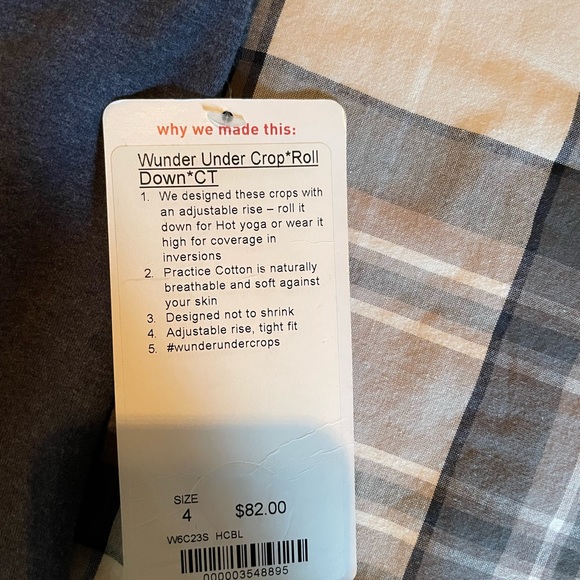 Lululemon Wunder Under Crop *Cotton (Roll Down)
Heathered Cadet Blue - Picture 3 of 7